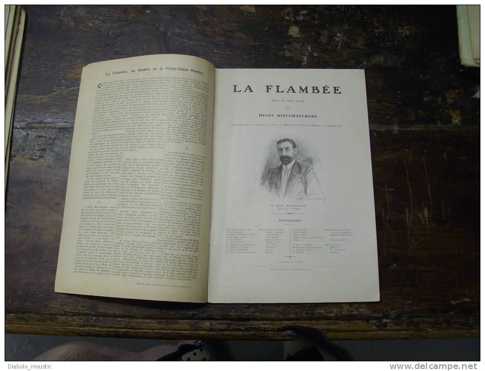 N° 207  Du  16 Mars  1912          La FLAMBEE    Par   Henry   Kistemaeckers - Auteurs Français