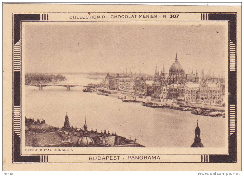 CHROMO  Image Chocolat MENIER  BUDAPEST  Panorama  N° 307 - Menier