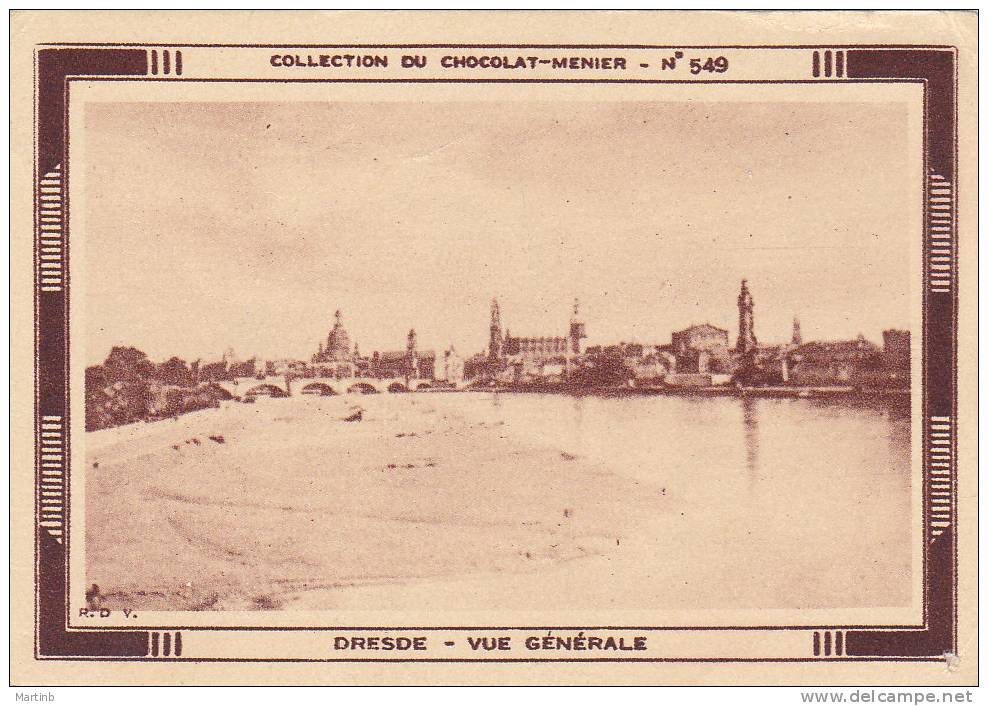 CHROMO  Image Chocolat MENIER   DRESDE  Vue Générale N° 549 - Menier