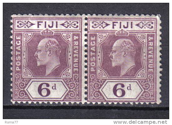 AP1174 - FIJI 1905 , Yvert N. 62  ***  MNH . Coppia Fil CA Mult - Fiji (...-1970)