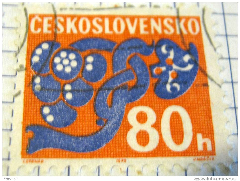 Czechoslovakia 1972 Flowers 80h - Used - Used Stamps