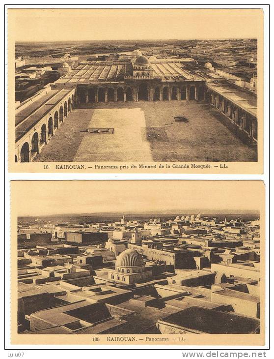 Tunisie     Kairouan     4  Cartes  Grande Mosquée - Islam
