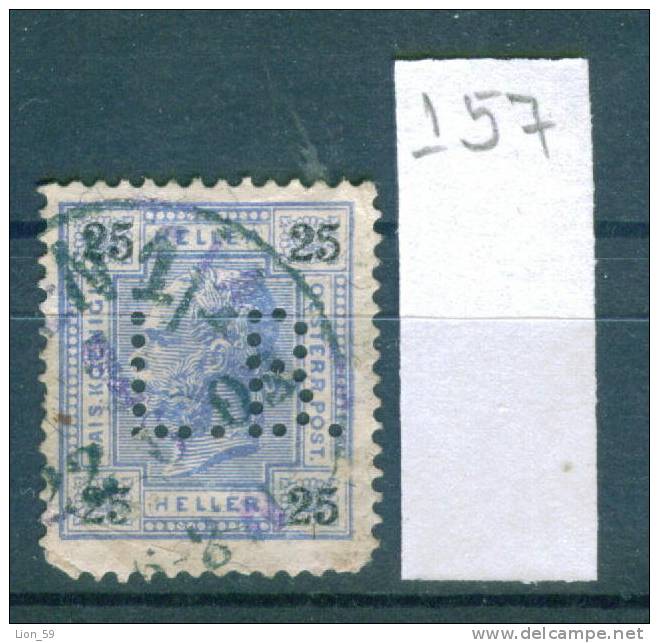 25K157 // - L.B. - Perfin Perfores Perforiert / Gezähnt  Perforati Perforadas , Austria Österreich Autriche - Perforadas