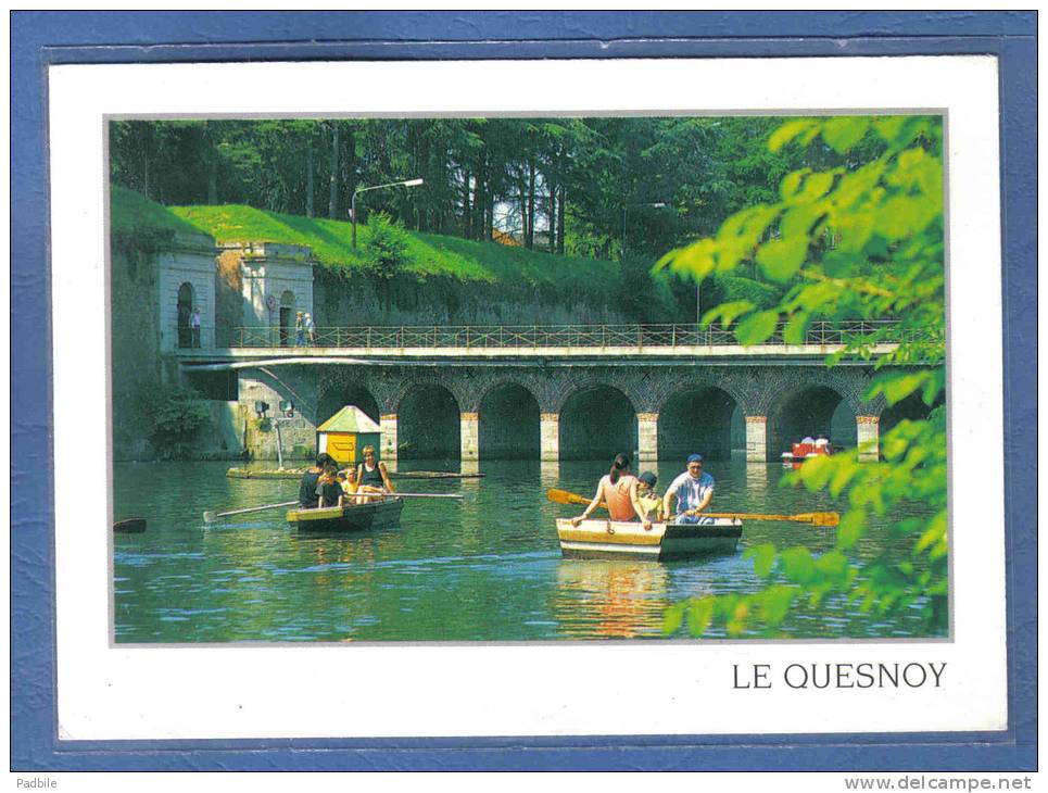 Carte Postale 59. Le Quesnoy Canotage  Trés Beau Plan - Le Quesnoy