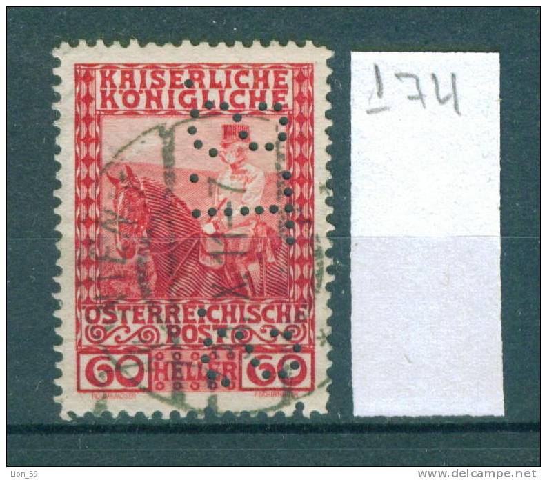 25K174 // - T.S. - Perfin Perfores Perforiert / Gezähnt  Perforati Perforadas , Austria Österreich Autriche - Perforadas