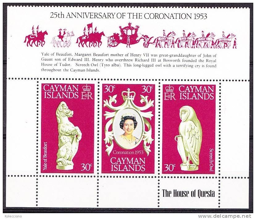 Cayman Islands 1978 Yv. 412 /14 25th Ann. Queen Elizabeth II Coronation MNH - Cayman Islands