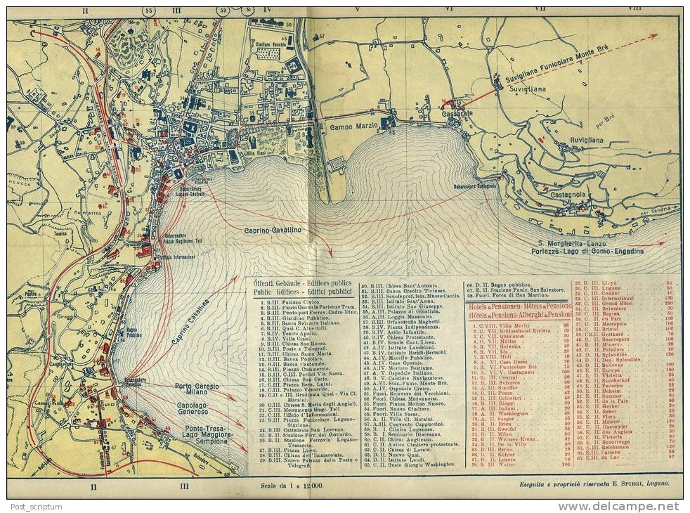 Livres - En Allemand - Lugano + Carte Géographique - Italie