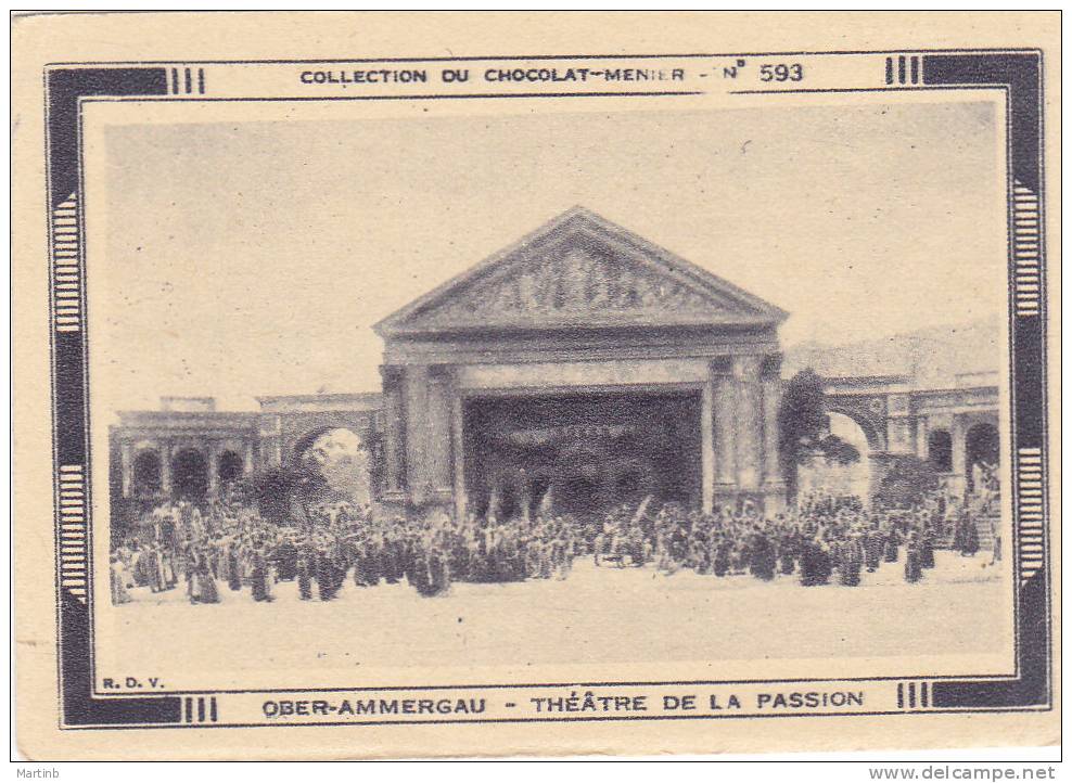 CHROMO  Image Chocolat MENIER   OBER AMMERGAU Theatre De La Passion    N° 593 - Menier
