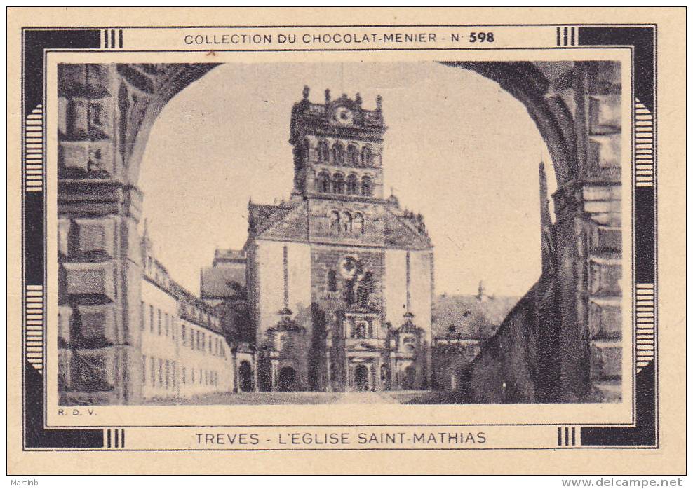 CHROMO  Image Chocolat MENIER   TREVES   Eglise St Mathias  N° 598 - Menier