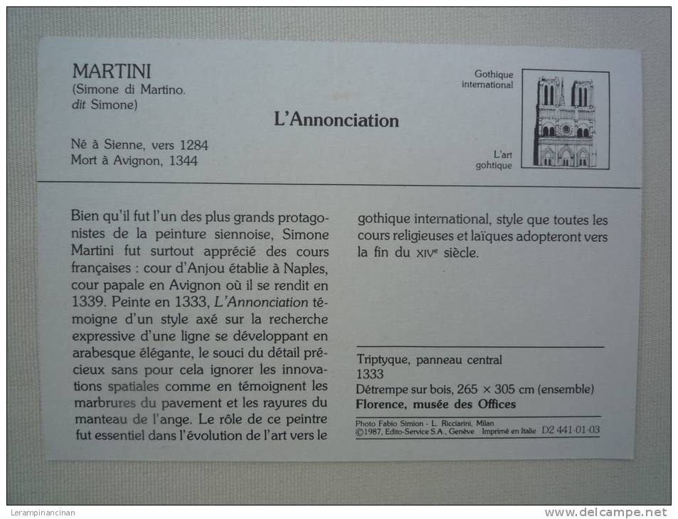 L´ANNONCIATION DE MARTINI - Other & Unclassified