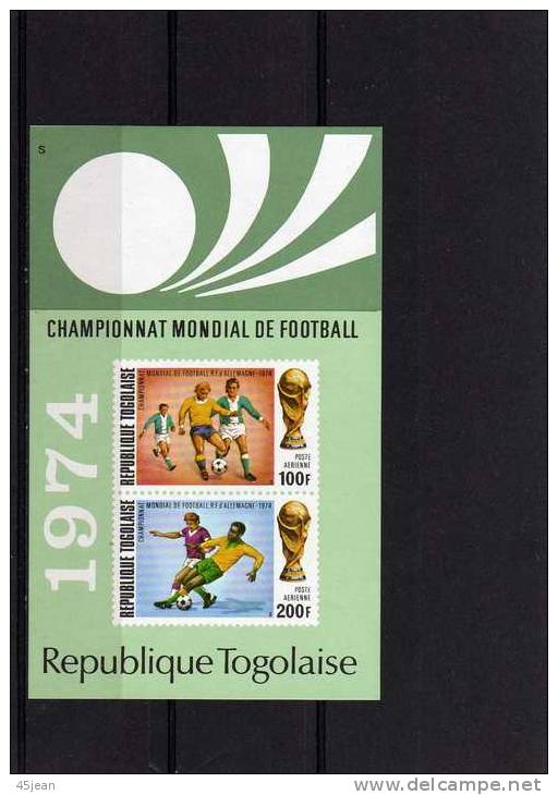 Togo: 1974 Bloc N°74 N**  "coupe Du Monde De Football" - 1974 – Germania Ovest