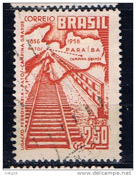 BR+ Brasilien 1959 Mi 953 Eisenbahnlinie - Oblitérés