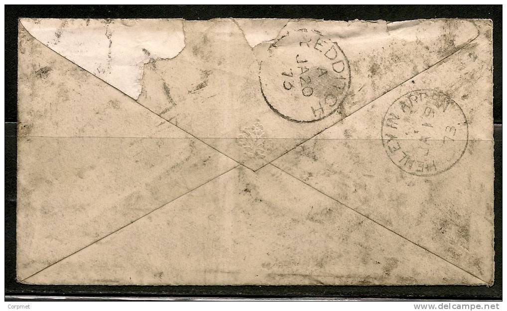 UK - 1876 COVER W/ Full Letter From BIRMINGHAM, Transit HENLEY IN ARDEN To REDDITCH (recepetion At Back) 1d Plate 149 - Briefe U. Dokumente