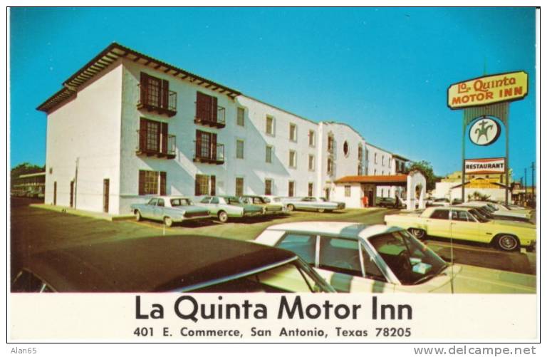 San Antonio TX Texas, La Quinta Motor Inn Lodging Motel, On C1960s/70s Vintage Postcard - San Antonio