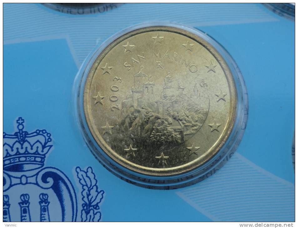 2003 - 50 Cents (Centimes Euro) San Marino - Saint Marin - Scellée Du Coffret BU - San Marino