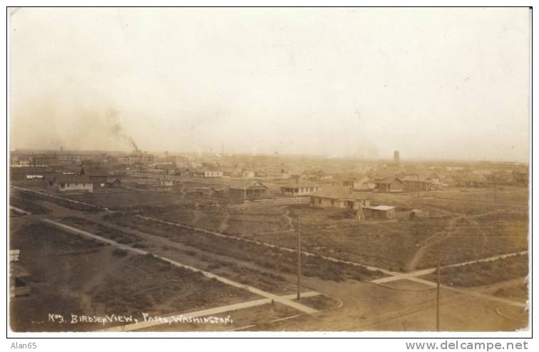 Pasco WA Washington, Panorama View Of Town, C1910s Vintage Real Photo Postcard - Otros & Sin Clasificación