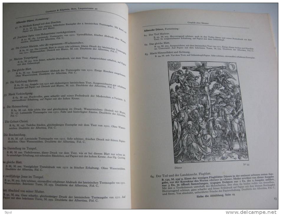 Graphik Alter Meister  20 April 1916 Gutekunst & Klipstein 53 Pages + 26 Tableaux - Schilderijen &  Beeldhouwkunst