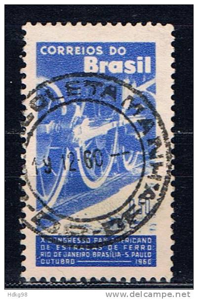 BR+ Brasilien 1960 Mi 990 Eisenbahnkongreß - Oblitérés