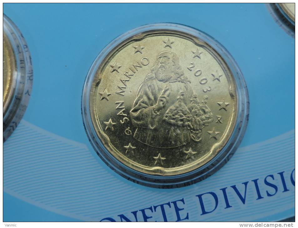 2003 - 20 Cents (Centimes Euro) San Marino - Saint Marin - Scellée Du Coffret BU - San Marino