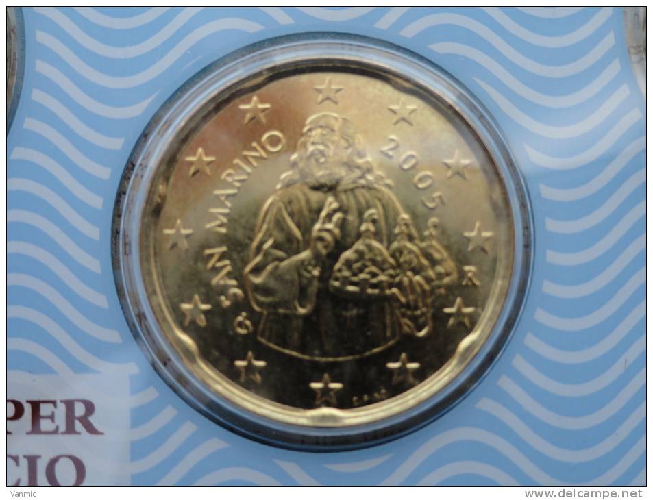 2005 - 20 Cents (Centimes Euro) San Marino - Saint Marin - Scellée Du Coffret BU - San Marino