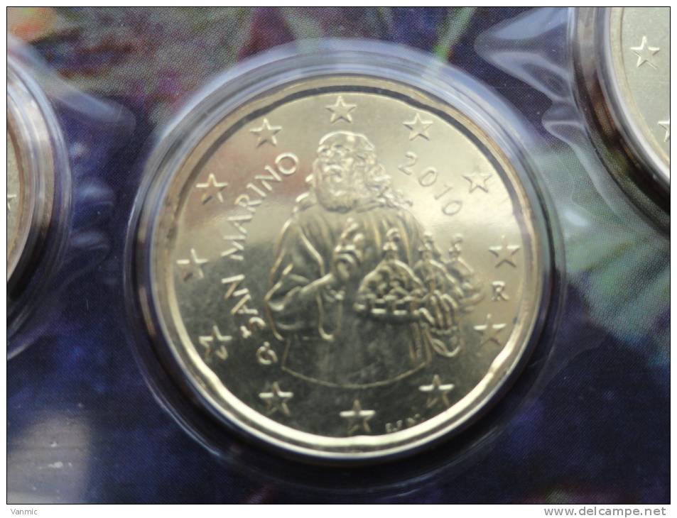 2010 - 20 Cents (Centimes Euro) San Marino - Saint Marin - Scellée Du Coffret BU - San Marino