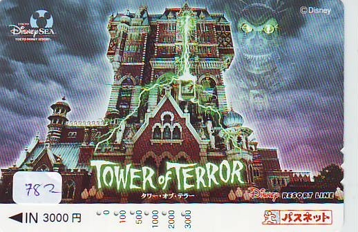 DISNEY Carte Prépayée Japon (782) DISNEY JAPAN * PREPAID CARD * TOKYO DISNEY SEA *  TOWER OF TERROR * CINEMA - Disney