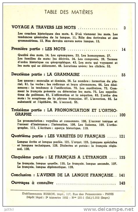 Voyage à Travers Les Mots, Par Albert Dauzat, , Bourrelier, Paris, 2ème édition, 1952, 146 Pages - Andere & Zonder Classificatie