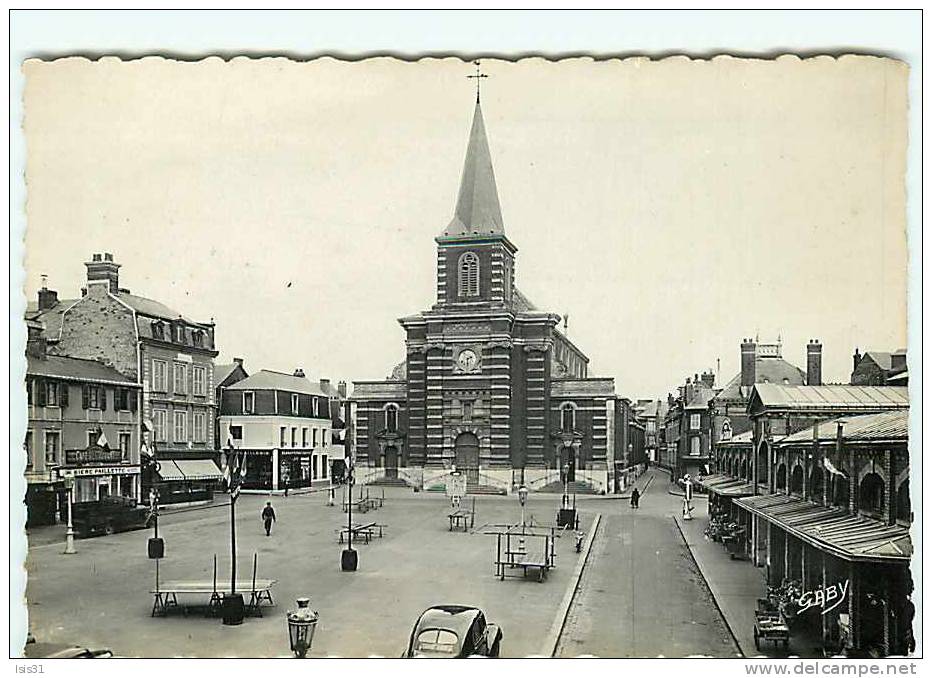 Dép 76 - Yvetot - Place De L´église  - état - Semi Moderne Grand Format - Yvetot