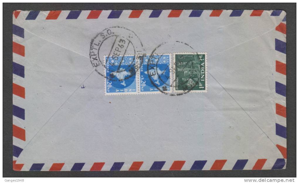 India 1963  COVER TO UNITED STATES # 28774  Inde Indien - Lettres & Documents