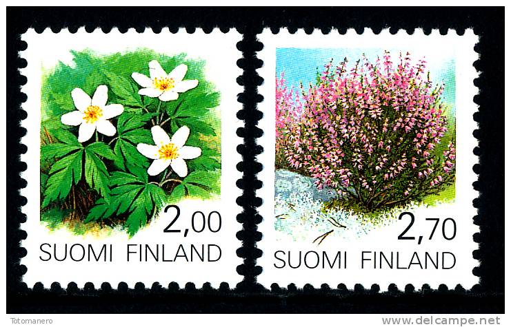FINLAND/Finnland 1990 Plants & Flowers Definitives 2v** - Unused Stamps