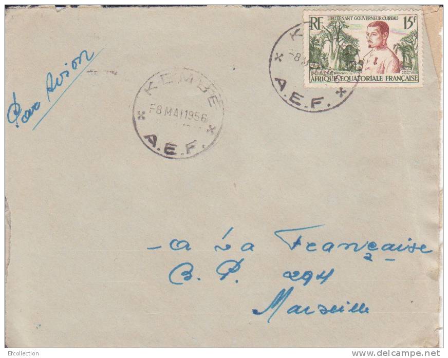 Afrique Equatoriale Française,Oubangui,Kembé, 1956,lettre,Colonies,lieu Tenant Gouverneur Cureau - Autres & Non Classés