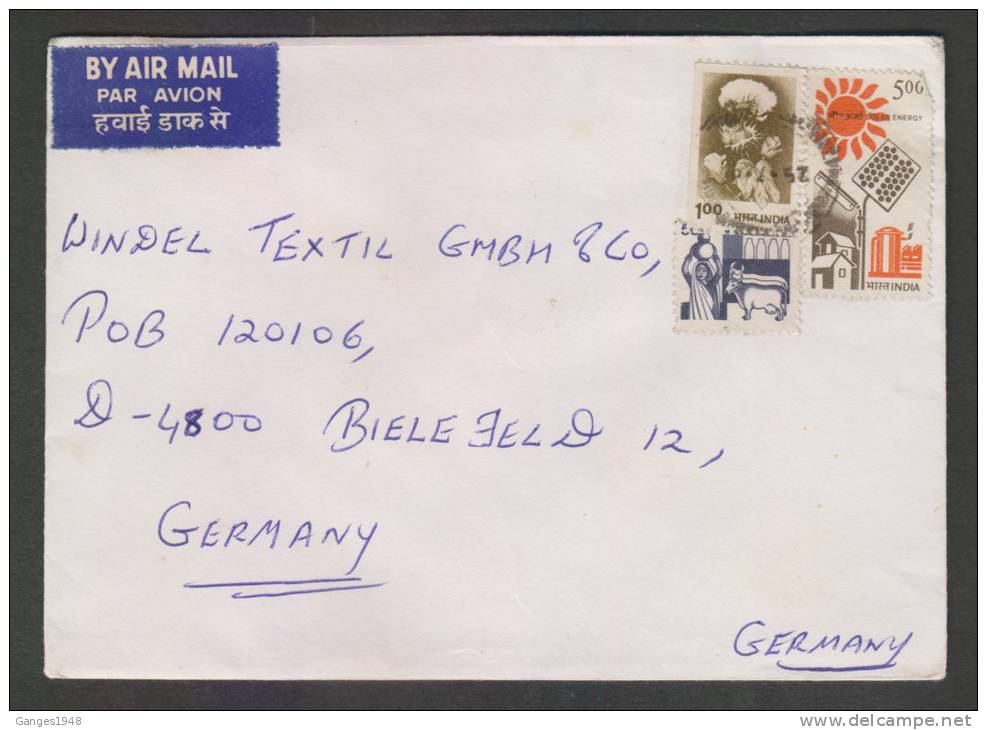 India 1991  COVER TO GERMANY   # 28843  Inde Indien - Lettres & Documents