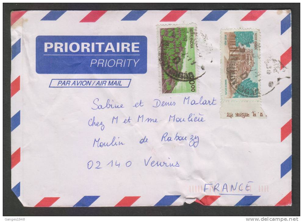 India 1999  COVER TO FRANCE   # 28842  Inde Indien - Cartas & Documentos