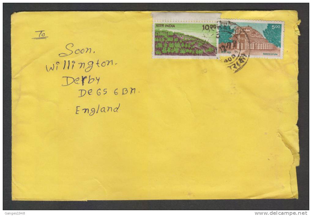 India 1999  COVER TO UNITED KINGDOM   # 28835  Inde Indien - Storia Postale