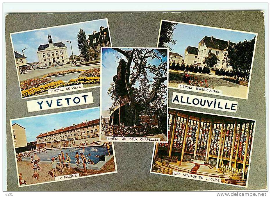 Dép 76 -Yvetot - Allouville Bellefosse - Multivues - état - Semi Moderne Grand Format - Yvetot