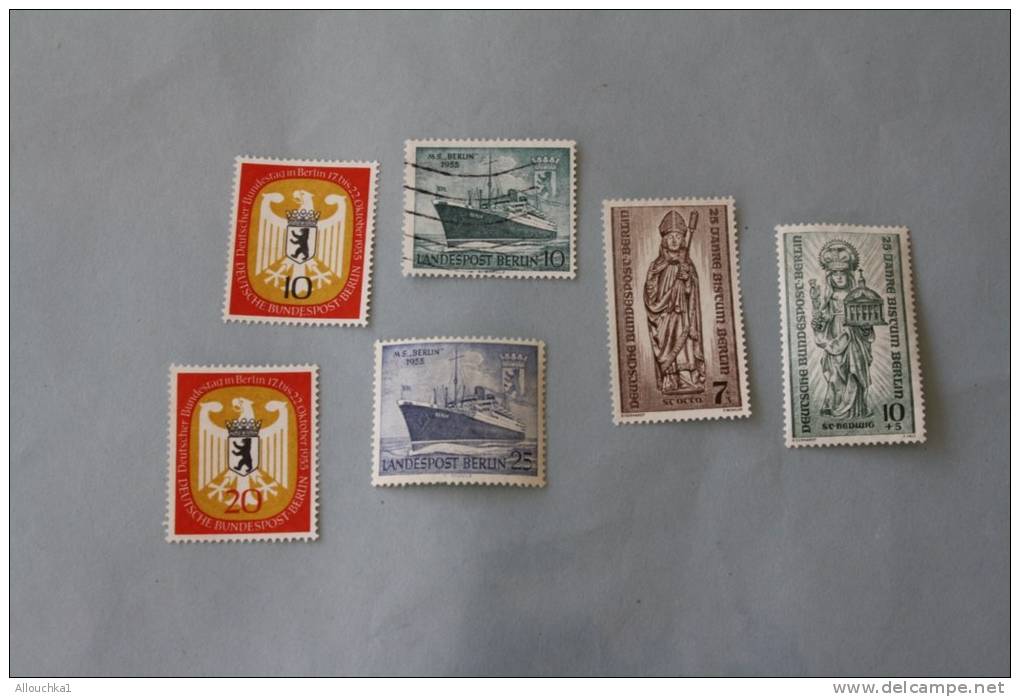 1955 DEUTSCHE BUNDESPOST 6 STAMPS TIMBRES DE BERLIN EN NEUF * ET EN ** No 131 ** ALLEMAGNE - Unused Stamps