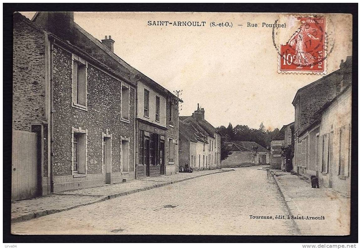 CPA  ANCIENNE- FRANCE- SAINT-ARNOULT (78)- RUE POMMEL PAVÉE- ANIMATION- COMMERCE- - St. Arnoult En Yvelines