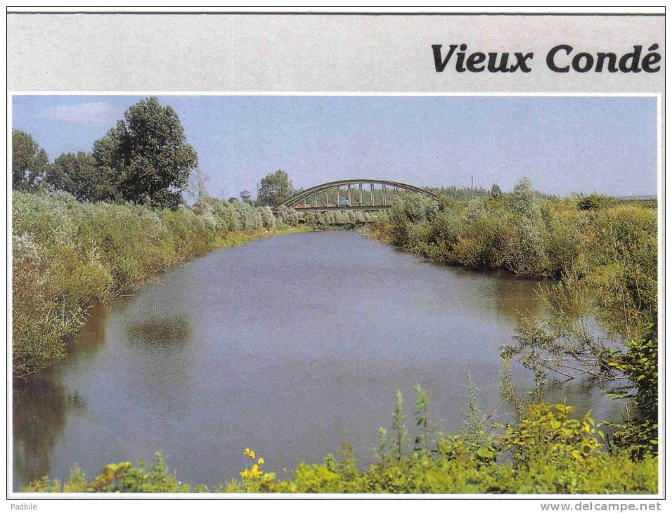 Carte Postale 59. Vieux-Condé  Le Canal Trés Beau Plan - Vieux Conde