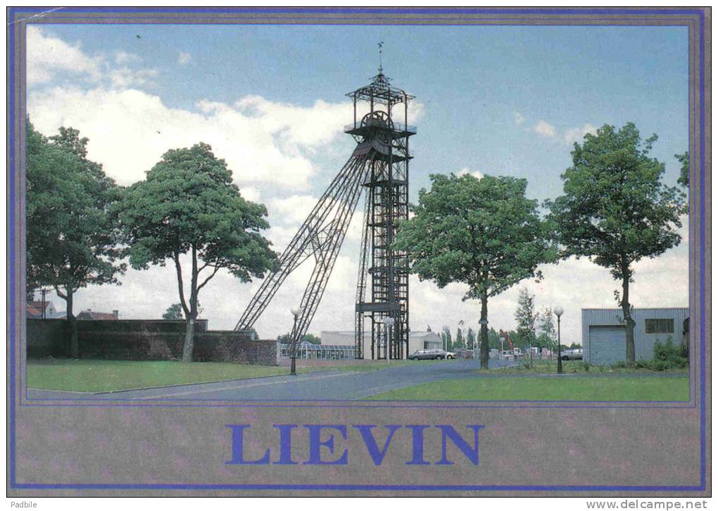 Carte Postale 62. Liévin  Le Chevalet Du Trois Du Puits De Mine De Lens Trés Beau Plan - Lievin