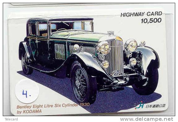 Carte Prépayée Japonaise BENTLEY (4) OLDTIMER Voiture Car Auto Phonecard Japon - Cars