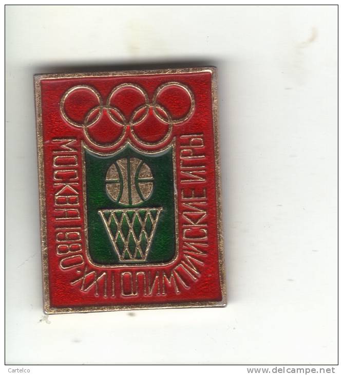 USSR Old Pin Badge - Olympic - Moskow 1980 - Basketball - Basketball