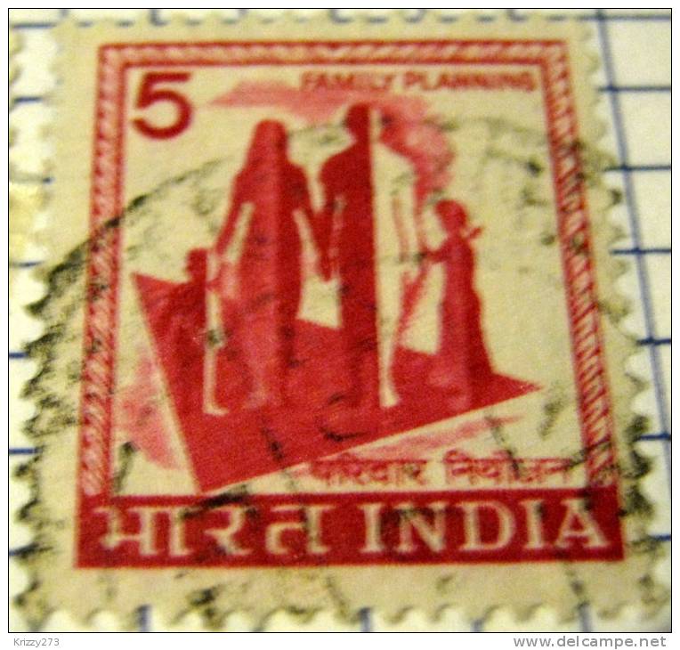 India 1976 Family Planning 5p - Used - Gebraucht