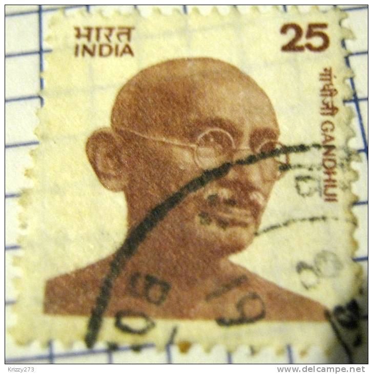 India 1976 Gandhi 25p - Used - Used Stamps