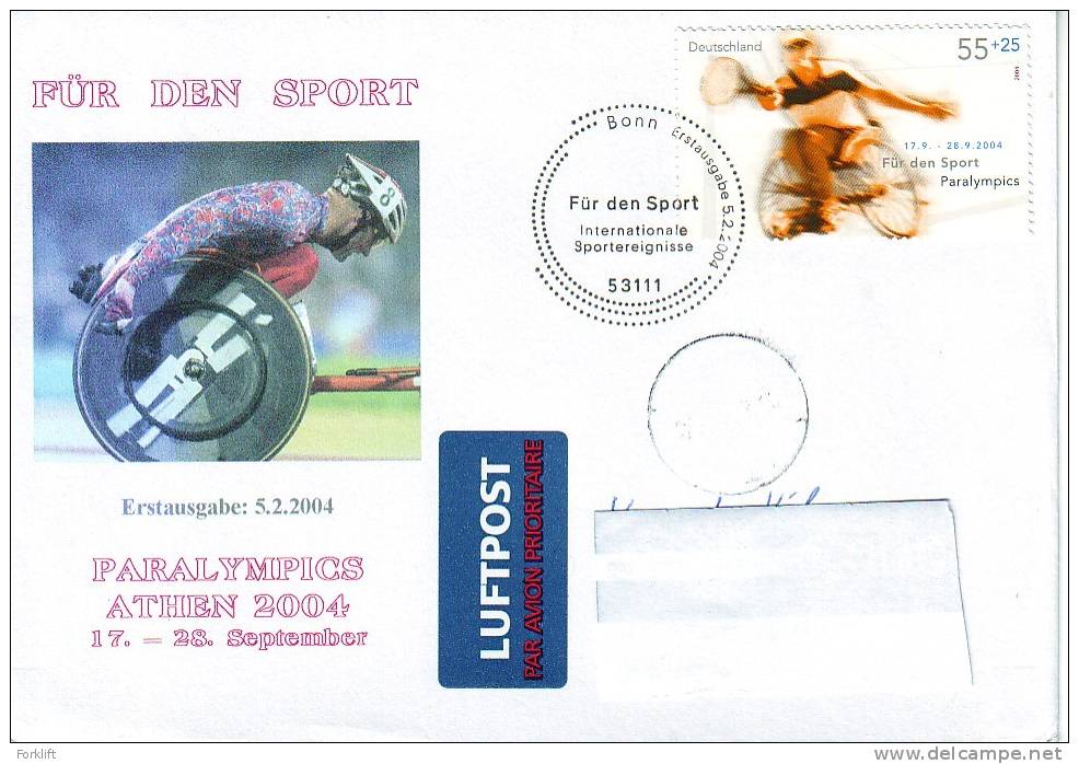 Paralympics Athen 2004 Olympic, Bonn 2004,Tennis Stamp - Summer 2004: Athens - Paralympic