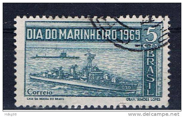 BR+ Brasilien 1969 Mi 1241 Torpedoboot - Oblitérés