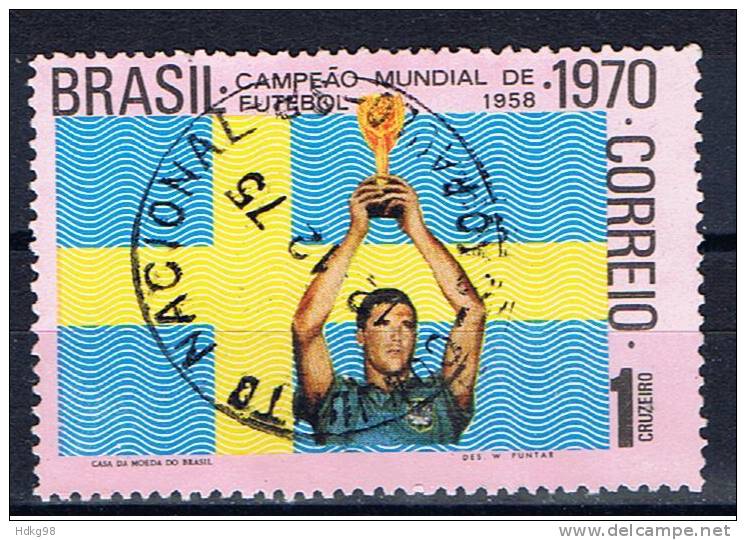 BR+ Brasilien 1970 Mi 1262 Jules-Rimet-Pokal - Usati