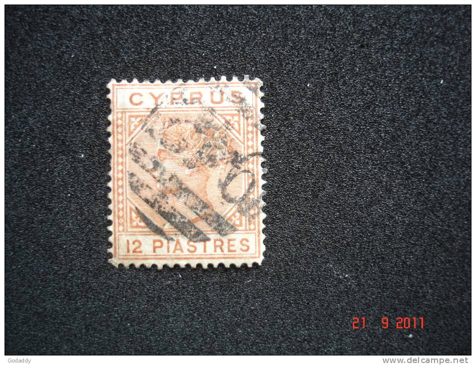 Cyprus 1882 Q.Victoria 12 Piastre  Wmk CA Die I,  SG 22  Used - Zypern (...-1960)