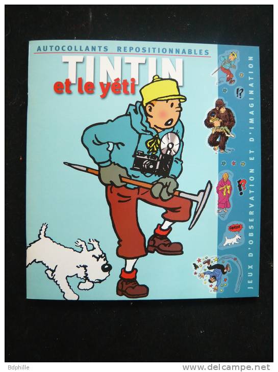 TINTIN Et Le Yeti Livre D'autocollants Repositionnables Moulinsart 2002 Etat Neuf - Stickers