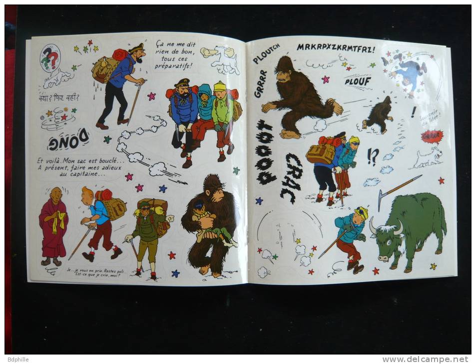 TINTIN Et Le Yeti Livre D'autocollants Repositionnables Moulinsart 2002 Etat Neuf - Adesivi