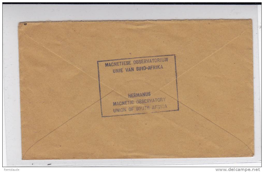 AFRIQUE DU SUD - 1956 - ENVELOPPE De SERVICE O.H.M.S Avec TIMBRE OFFICIEL Par AVION Pour STRASBOURG - Lettres & Documents